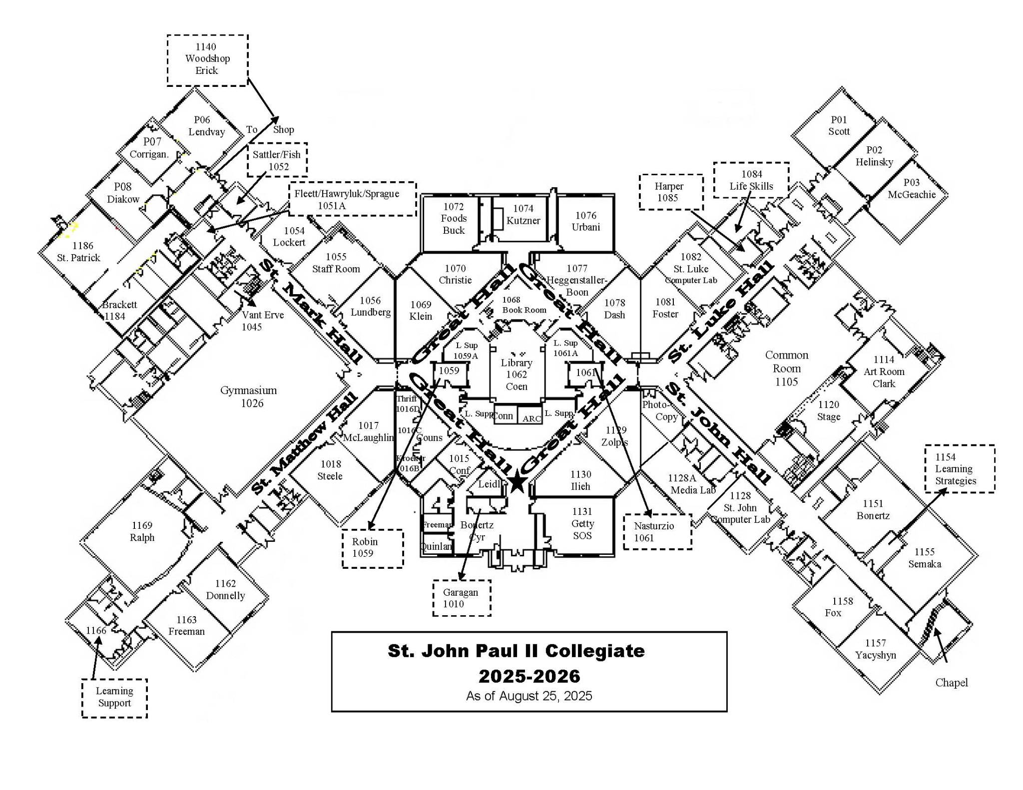 School map Staff Locations 